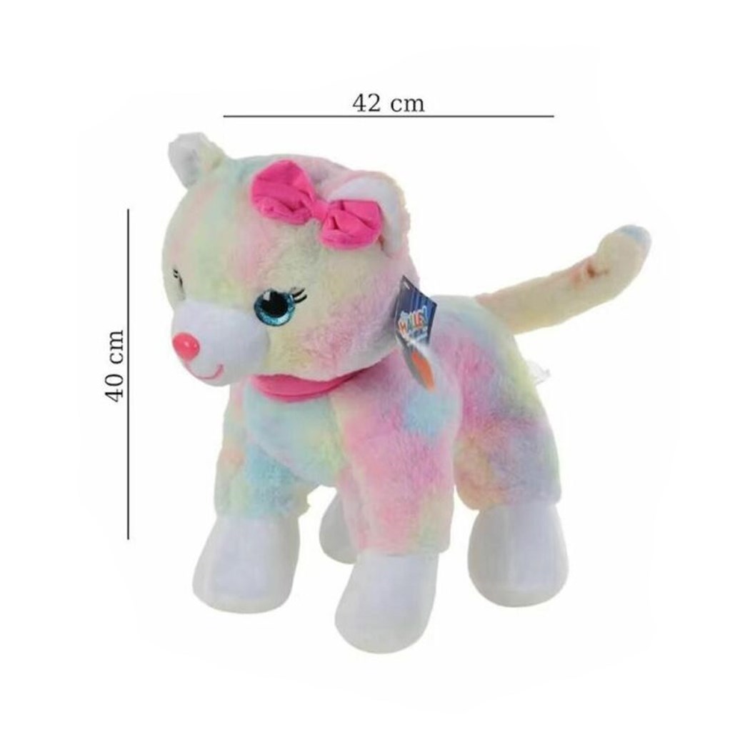 Halley%2062555%20Peluş%2040cm%20Sesli%20Kedi%20Pembe%20Tokalı