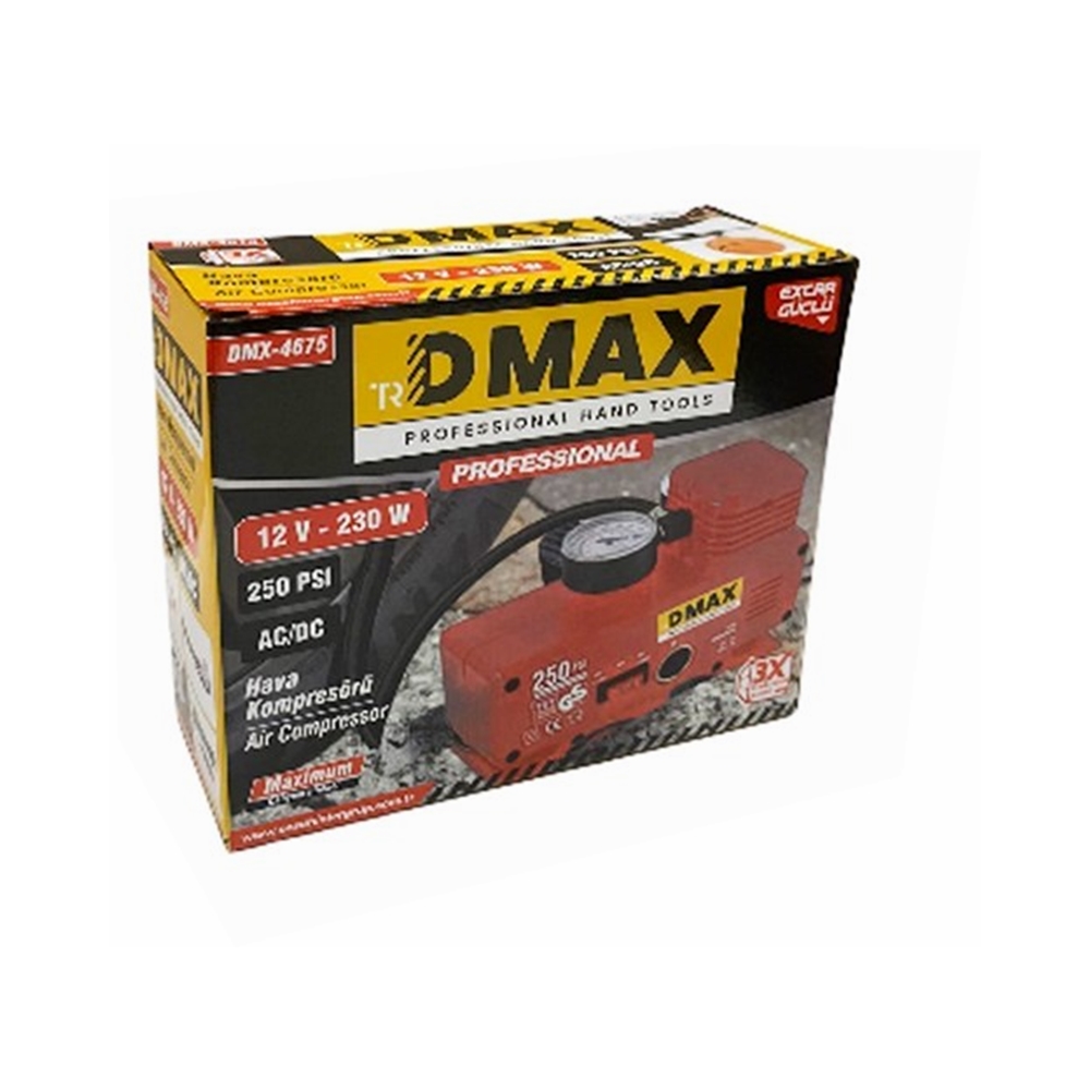 Dmax%20DMX4675%20Çift%20Girişli%20Hava%20Kompresörü%2012v-230w